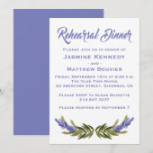 Floral Paarse repetitie: Dinner Lavender Flowers Kaart (Voorkant / Achterkant)