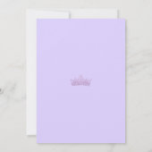 Floral Paarse Roos Quinceanera Uitnodiging (Achterkant)