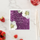 Floral Paarse roze Jasmin dank u aangepaste glitte Servetten (Insitu)