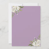 Floral Paarse Spring Garden Vrijgezellenfeest Brun Kaart (Achterkant)