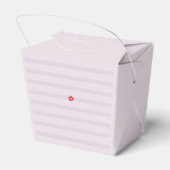 Floral Paarse Stripes Vrijgezellenfeest Bedankdoosjes (Achterkant)