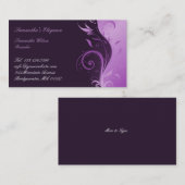 Floral Paarse Visitekaartje (Voorkant / Achterkant)