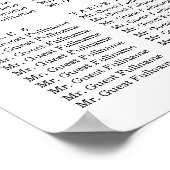 Floral Paarse Waterverf bruiloft | Zitkaarten Poster (Hoek)