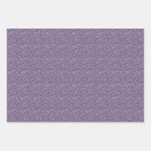 Floral Paarse Waterverf Decoupage Gift Inpakpapier Vel (Voorkant 3)