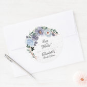 Floral Paarse Waterverf Vrijgezellenfeest Ronde Sticker (Envelop)