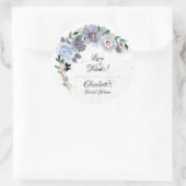 Floral Paarse Waterverf Vrijgezellenfeest Ronde Sticker (Tas)