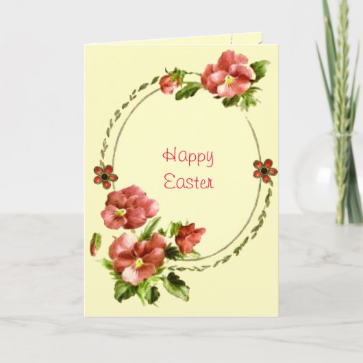 Floral-paaskaart Feestdagen Kaart (Voorkant)