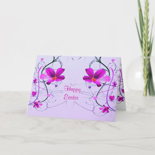 Floral-paaskaart Feestdagen Kaart (Voorkant)