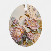 Floral paasschilderijen metalen ornament (Voorkant)