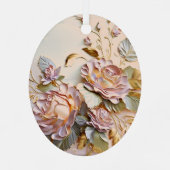 Floral paasschilderijen metalen ornament (Achterkant)