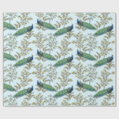 Floral pacock cadeaupapier (Vlak)