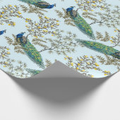 Floral pacock cadeaupapier (Hoek)