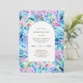 Floral Painting afstudeerfeest Kaart (Staand voorkant)