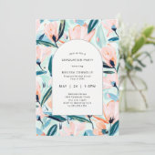 Floral Painting afstudeerfeest Kaart (Staand voorkant)