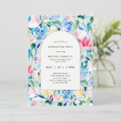 Floral Painting afstudeerfeest Kaart (Staand voorkant)