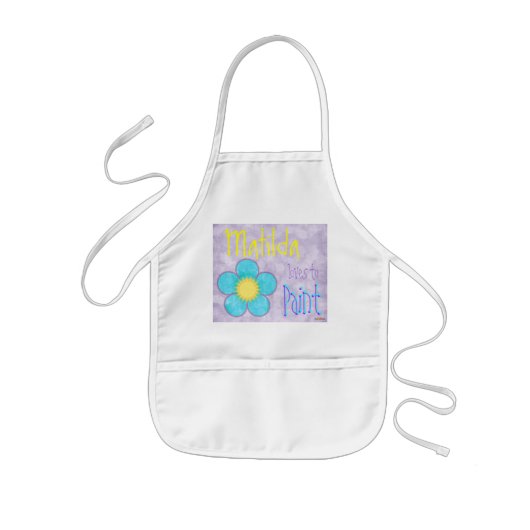 Floral Painting Apron Kinder Schort (Voorkant)