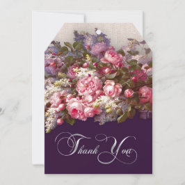 Floral Painting Dank je Jubileum Kaart