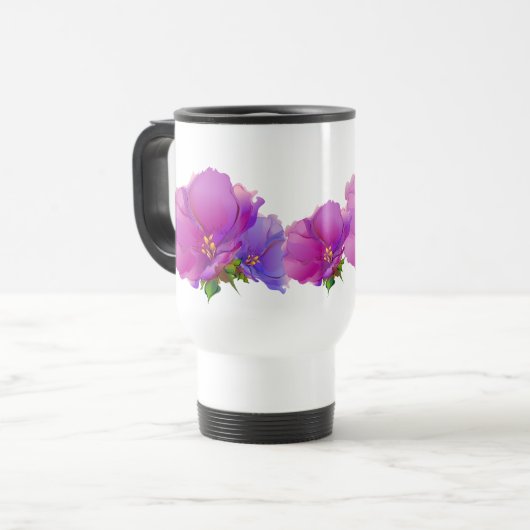 Floral Painting Moederdag Gift Reisbeker (Voorkant links)