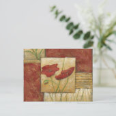 Floral Painting with Visible Brush Strokes Briefkaart (Staand voorkant)