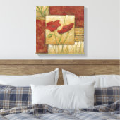 Floral Painting with Visible Brush Strokes Canvas Afdruk (Insitu (Slaapkamer))