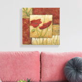 Floral Painting with Visible Brush Strokes Canvas Afdruk (Insitu (Woonkamer))