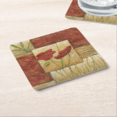 Floral Painting with Visible Brush Strokes Kartonnen Onderzetters (Schuin)