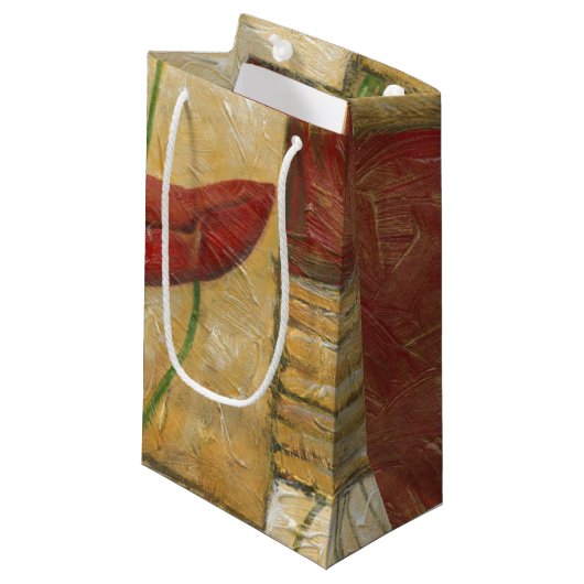 Floral Painting with Visible Brush Strokes Klein Cadeauzakje (Voorkant Gekanteld)