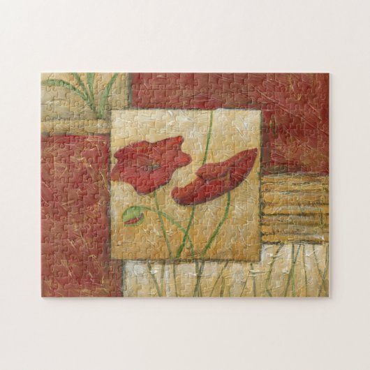 Floral Painting with Visible Brush Strokes Legpuzzel (Horizontaal)