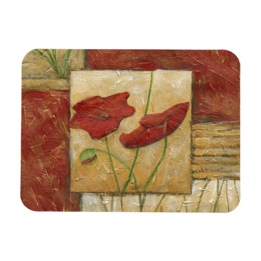 Floral Painting with Visible Brush Strokes Magneet (Horizontaal)