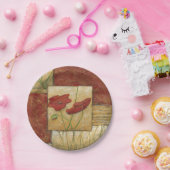 Floral Painting with Visible Brush Strokes Papieren Bordje (Feest)