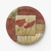 Floral Painting with Visible Brush Strokes Papieren Bordje (Voorkant)