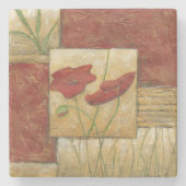 Floral Painting with Visible Brush Strokes Stenen Onderzetter (Voorkant)