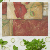 Floral Painting with Visible Brush Strokes Theedoek (Gevouwen)