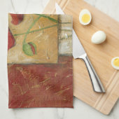 Floral Painting with Visible Brush Strokes Theedoek (Quarter Fold)