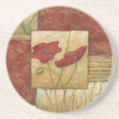 Floral Painting with Visible Brush Strokes Zandsteen Onderzetter (Voorkant)