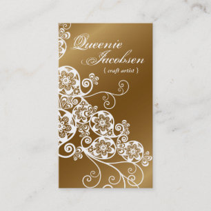  Floral Paisley Art Deco Boho Chic Elegant Visitekaartje