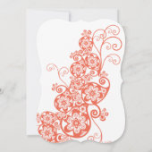 Floral Paisley Boho  Chic Photo Wedding Kaart (Achterkant)