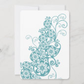 Floral Paisley Boho Chic Photo Wedding Kaart (Achterkant)