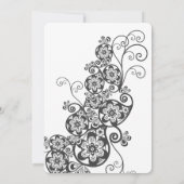 Floral Paisley Boho  Chic Photo Wedding Kaart (Achterkant)