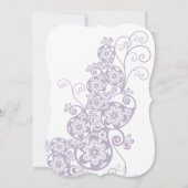 Floral Paisley Boho  Chic Photo Wedding Kaart (Achterkant)