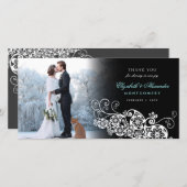 Floral Paisley Boho Wedding Hartelijk dank Bedankkaart (Voorkant / Achterkant)