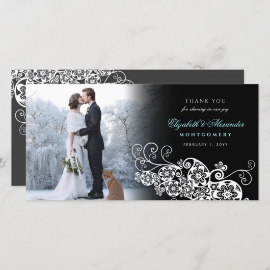 Floral Paisley Boho Wedding Hartelijk dank Bedankkaart (Voorkant / Achterkant)