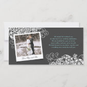 Floral Paisley Boho Wedding Hartelijk dank Bedankkaart (Achterkant)