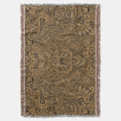  Floral Paisley, bruin en beige Deken (Voorkant Verticaal)
