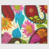 Floral Paisley Cadeaupapier (Vlak)