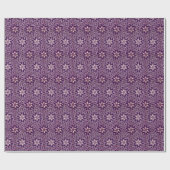 Floral Paisley Dark Paars Flower Pattern Girly Cadeaupapier (Vlak)