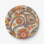  Floral Paisley Matching Dinnerware Set Papieren Bordje (Voorkant)