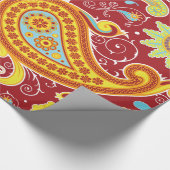 Floral Paisley Mode Pattern Cadeaupapier (Hoek)