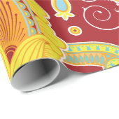 Floral Paisley Mode Pattern Cadeaupapier (Rol Hoek)