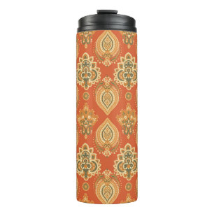 Floral paisley naadloos. afbeelding in A Thermosbeker